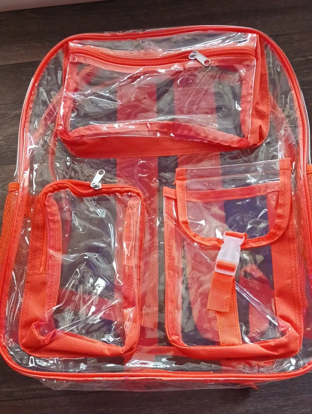 NEW Large Clear Backpack With Multi- Compartment